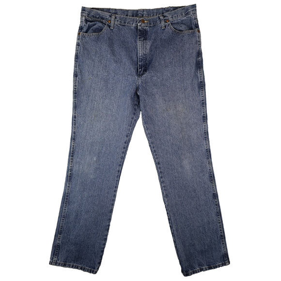Wrangler Jeans Mens 40x34 Cowboy Cut 936RST Blue Denim - Picture 1 of 11